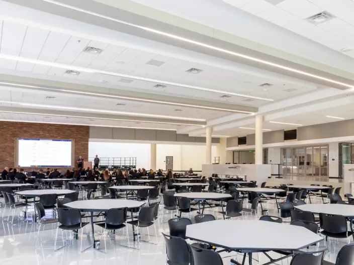 USG Halcyon™ Acoustical Panels, USG Donn® Brand DX®/DXL™ Acoustical Suspension System, Architect: VLK Architects, Photo: © Chad M. Davis, AIA