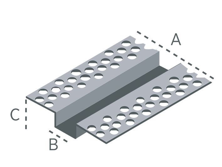USG - Entrecalle cuadrada plástica con ranura de 1" de 3.05m - Entrecalle cuadrada plástica con ranura de 1" de 3.05m