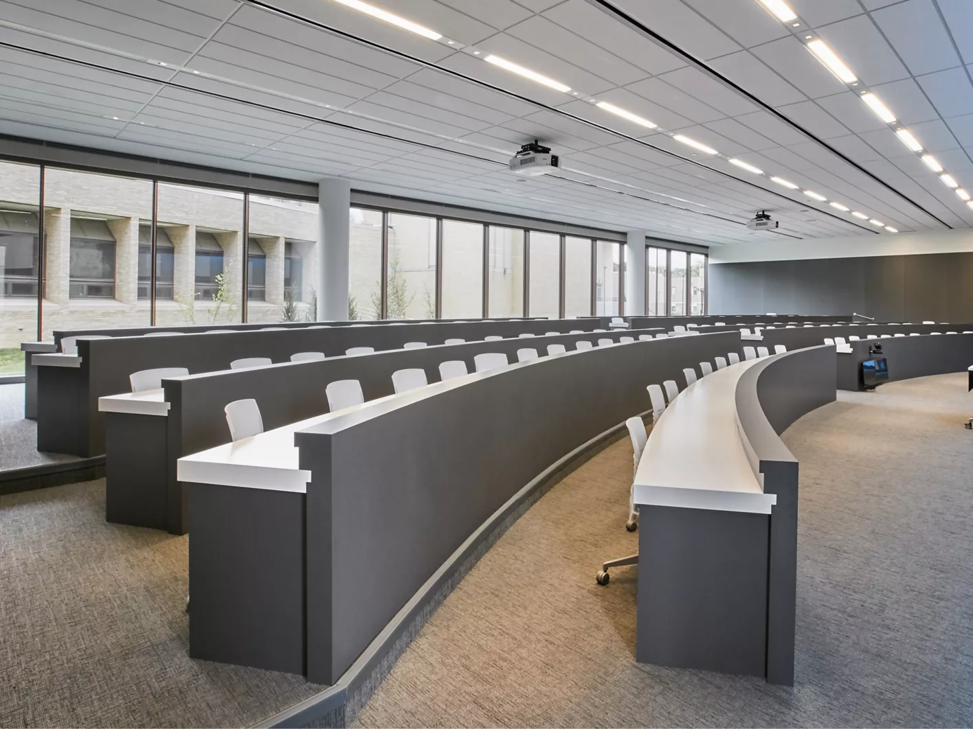 USG Mars™ High-NRC Acoustical Panels with ClimaPlus™, Kansas University Business School, Architect: Gensler, Photo: © Garrett Rowland