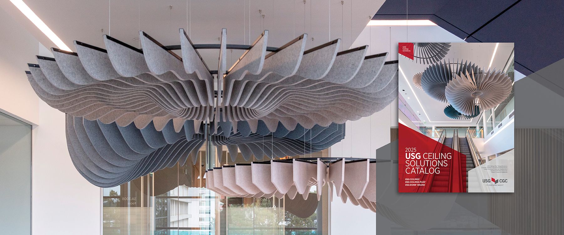 USG Ceilings Plus® Design Solutions | Colortex Radialz Acoustical Panel Solutions | Ceiling Solutions Catalog