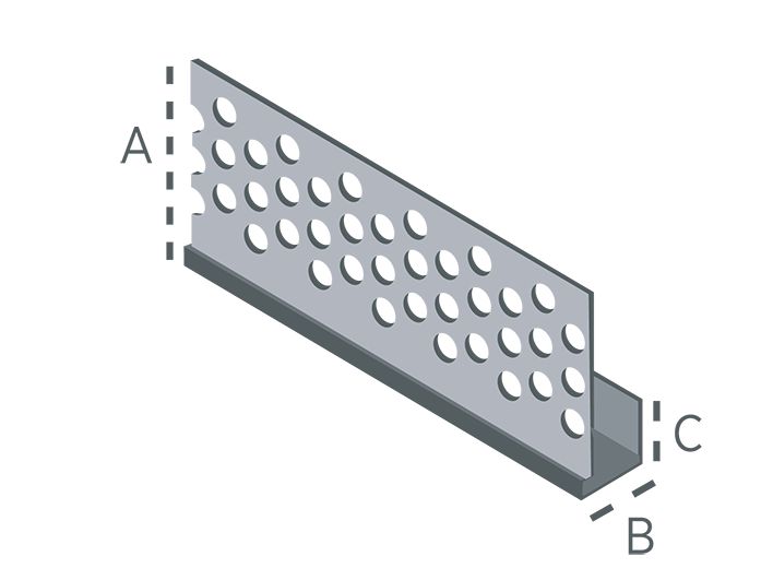 USG - Reborde plástico "J" para tablero de 1/2" de 3.05m - Reborde plástico "J" para tablero de 1/2" de 3.05m