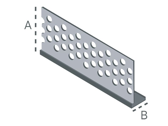 USG - Reborde plástico "L" para tablero de 1/2" de 3.05m - Reborde plástico "L" para tablero de 1/2" de 3.05m