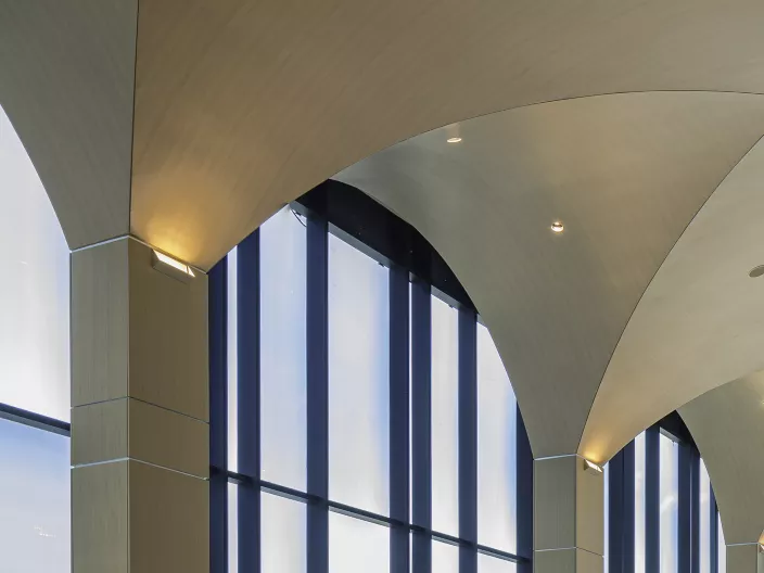 USG Drywall Suspension System Curved Ceilings, Architect: Davis Partnership Architects, Photo: © Brian C. Grimes