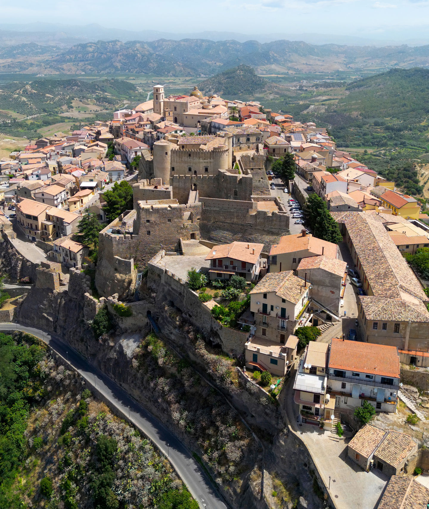 Aerial View of Historic Hilltop Village
