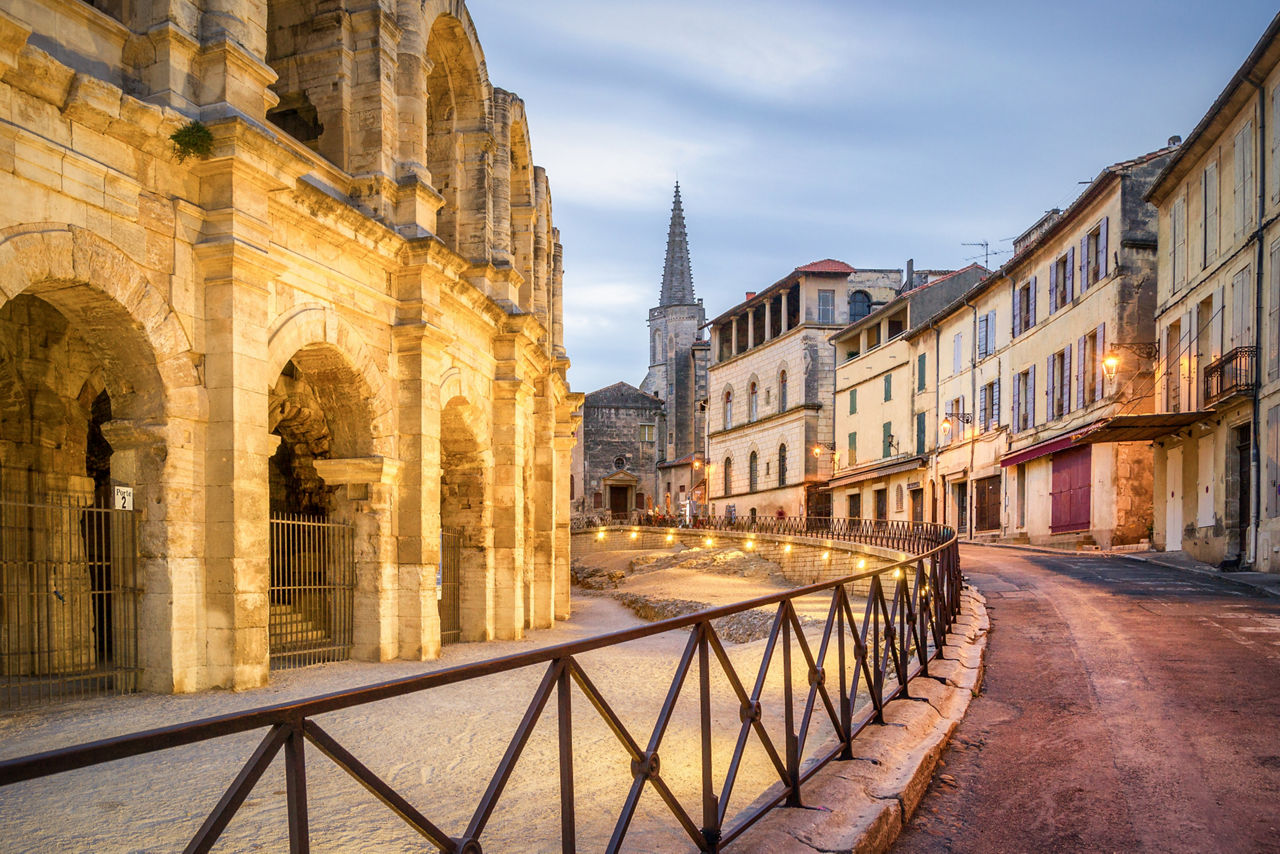 Amphitheatre Old Town Street Arles