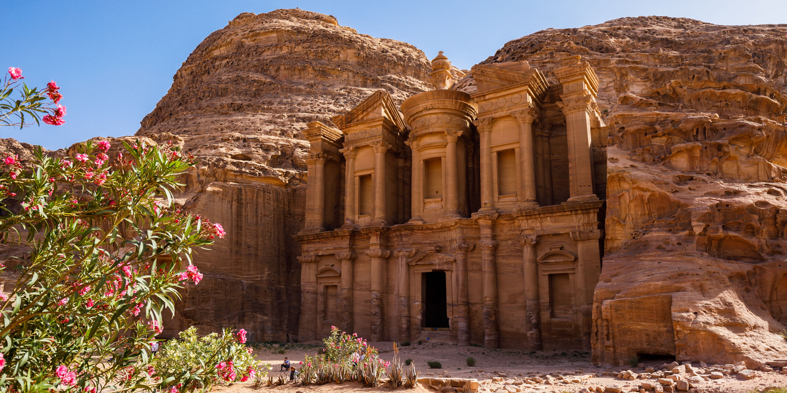 Ancient Ruins Raqmu Monastery Petra