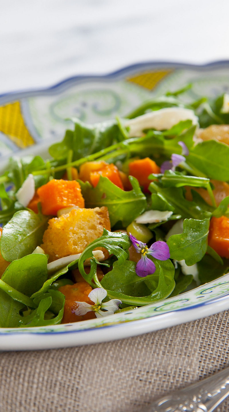 Fresh salad with vibrant vegetables