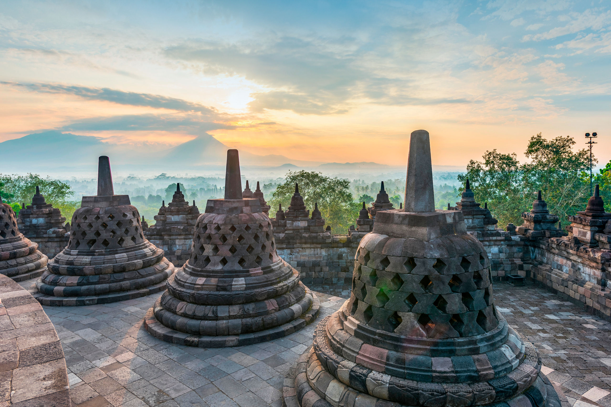 Borobudur Temple Stupas Yogyakarta Java