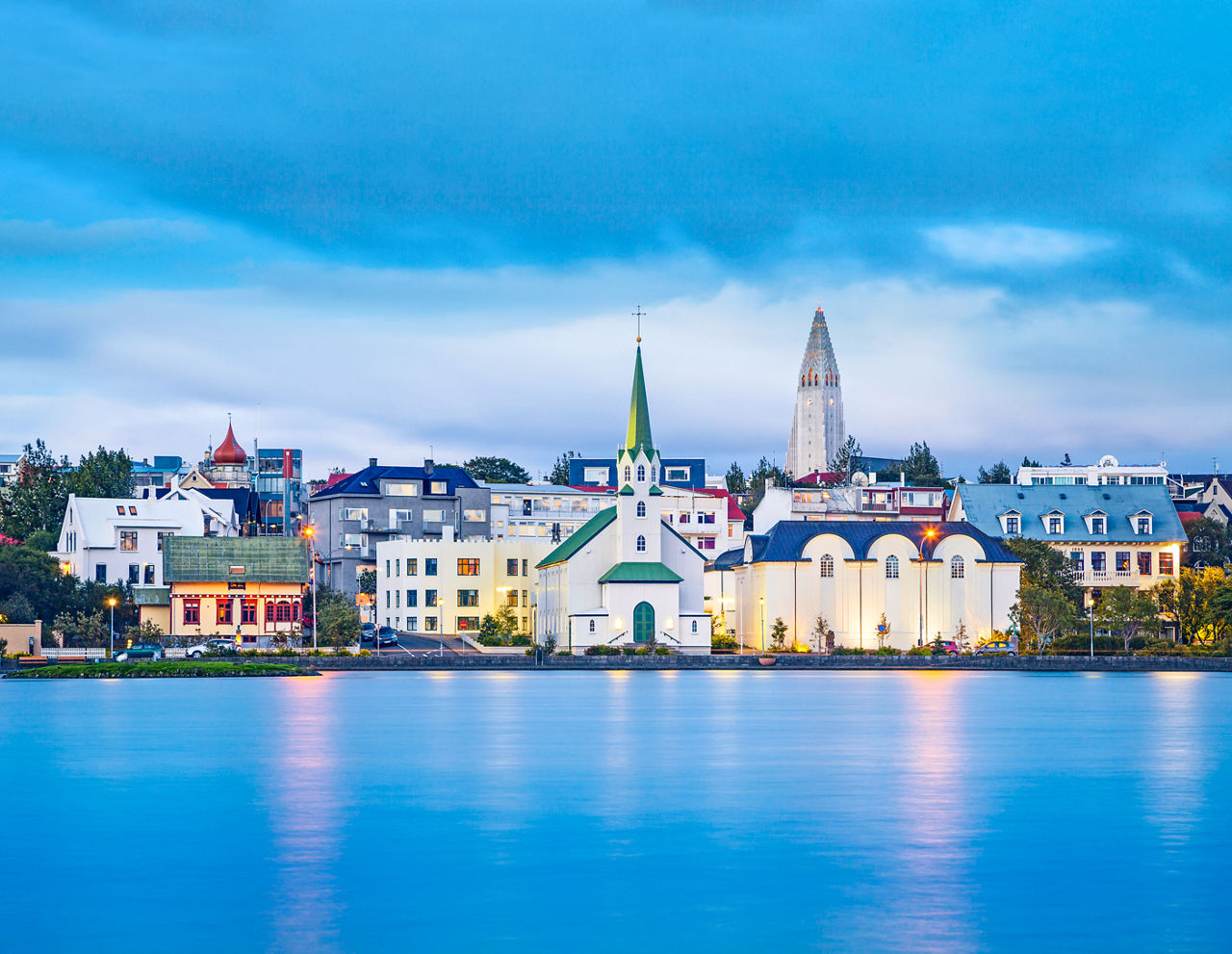 Evening View Reykjavik Iceland