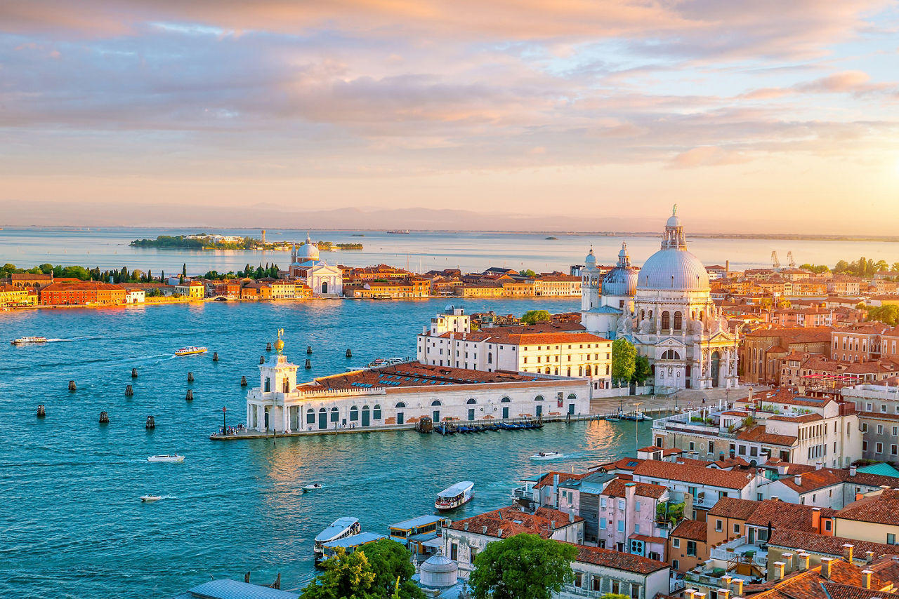 Hilltop View Church Grand Canal Venice