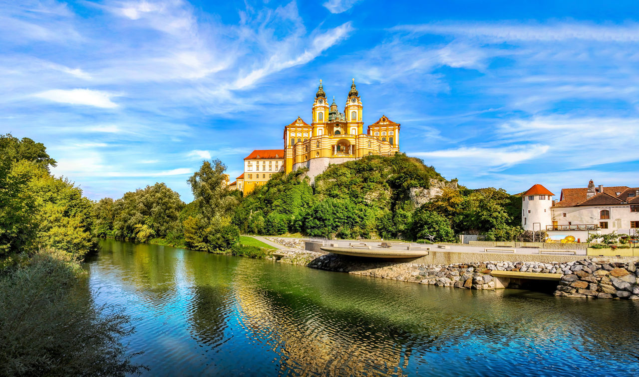 Historic Melk Abbey Danube River Melk