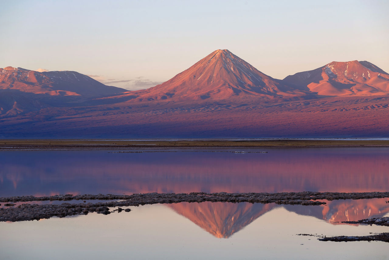 Licancabur Volcano Water Reflection Atacama