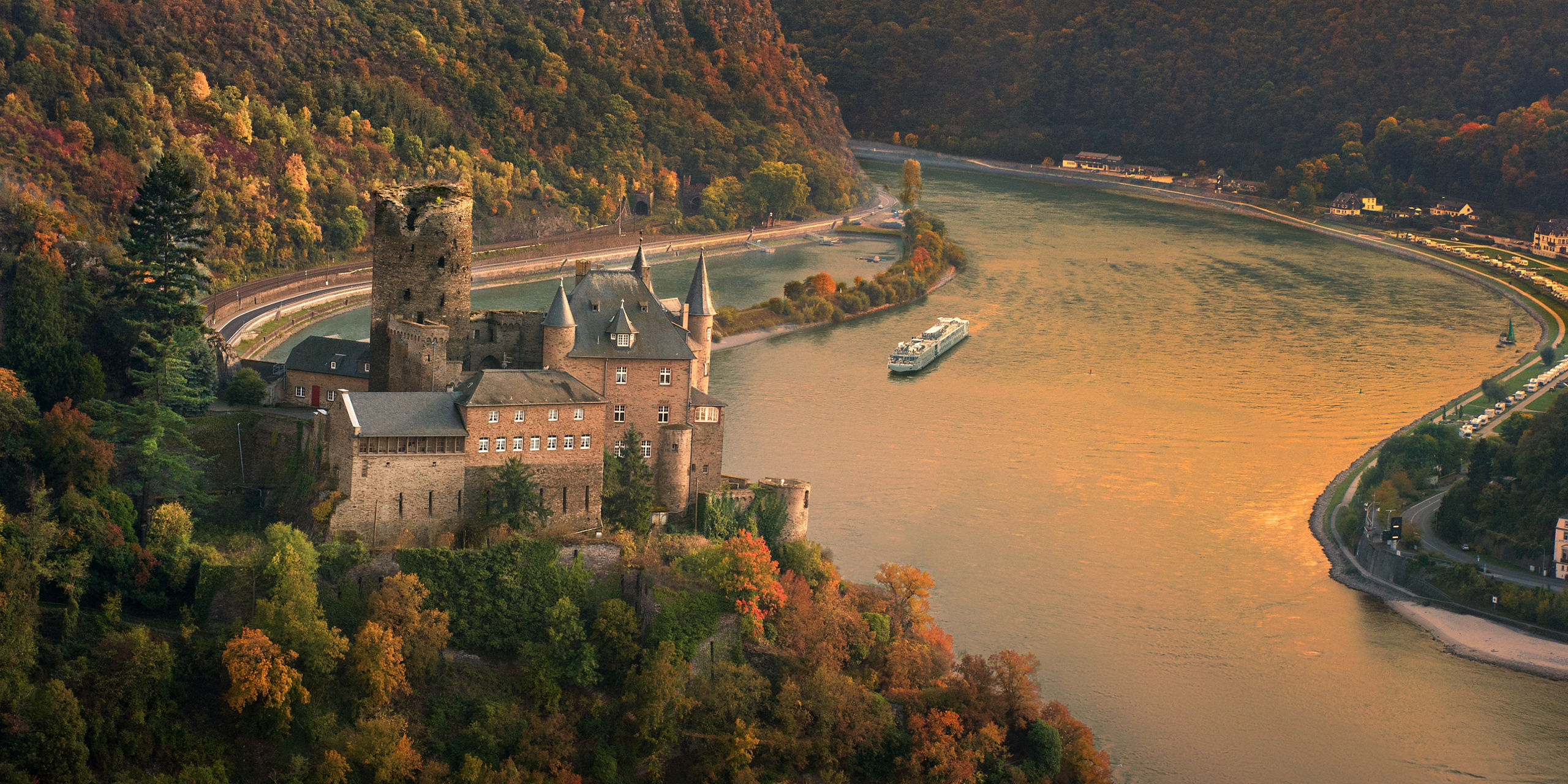 Longship Katz Castle Rhine River Valley