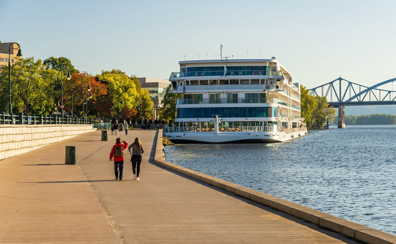 Viking Mississippi Ship Women Waterfront La Crosse