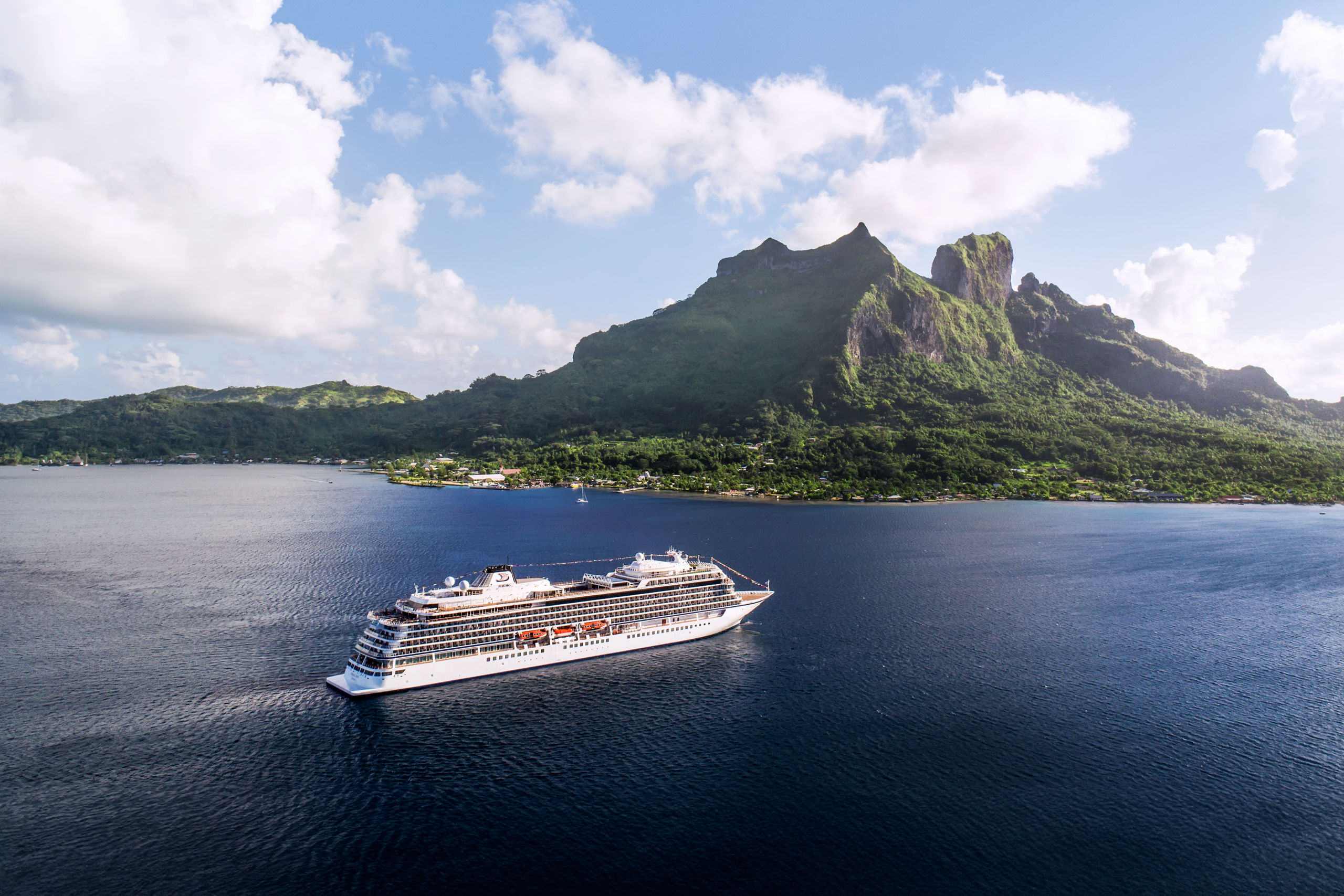 Ocean Ship Coastline Bora Bora