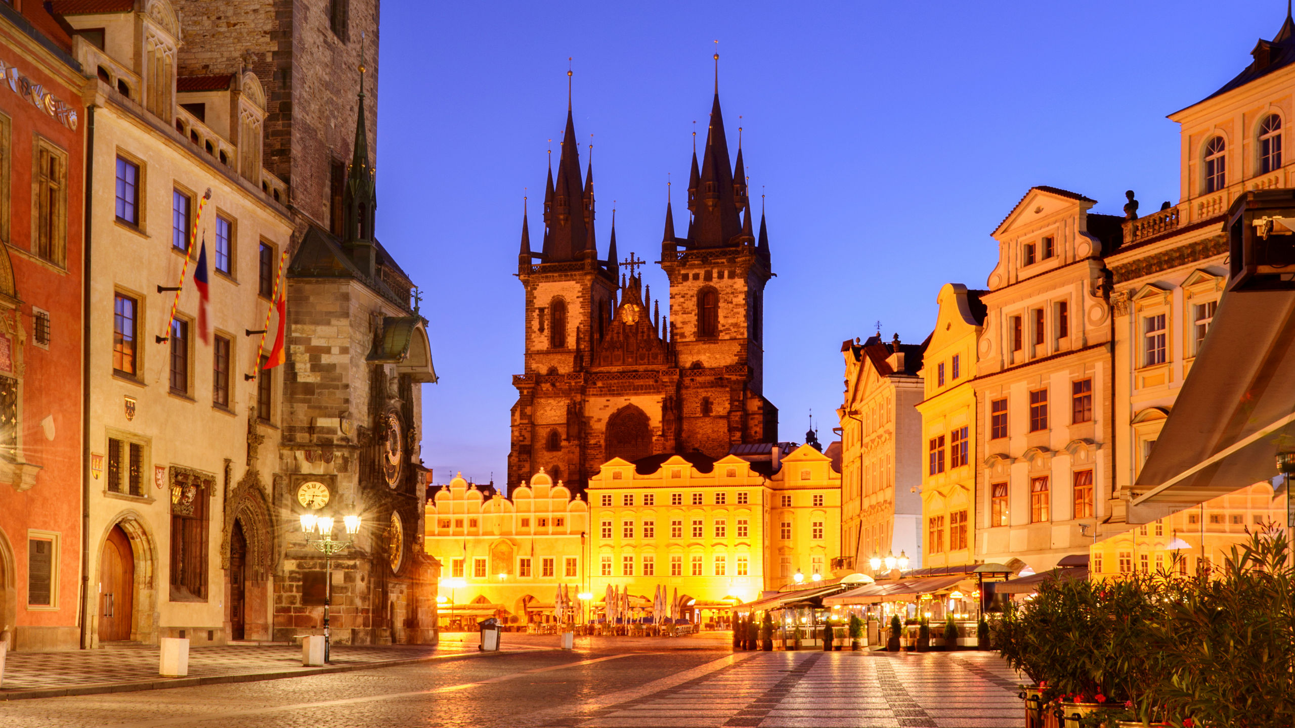 Old Town Square Twilight Prague
