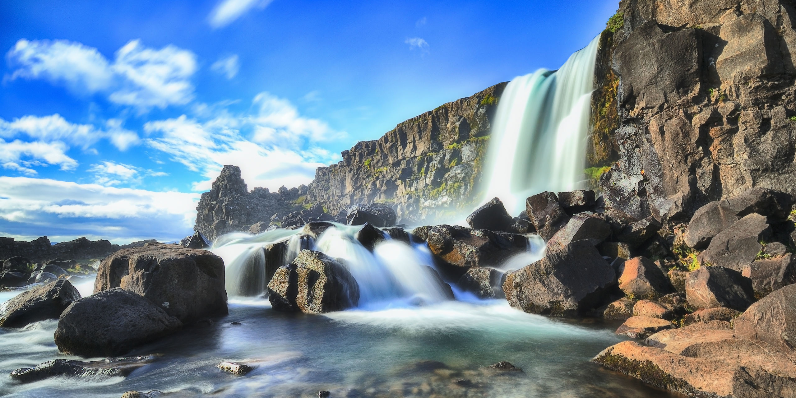 Oxararfoss Waterfall Thingvellir