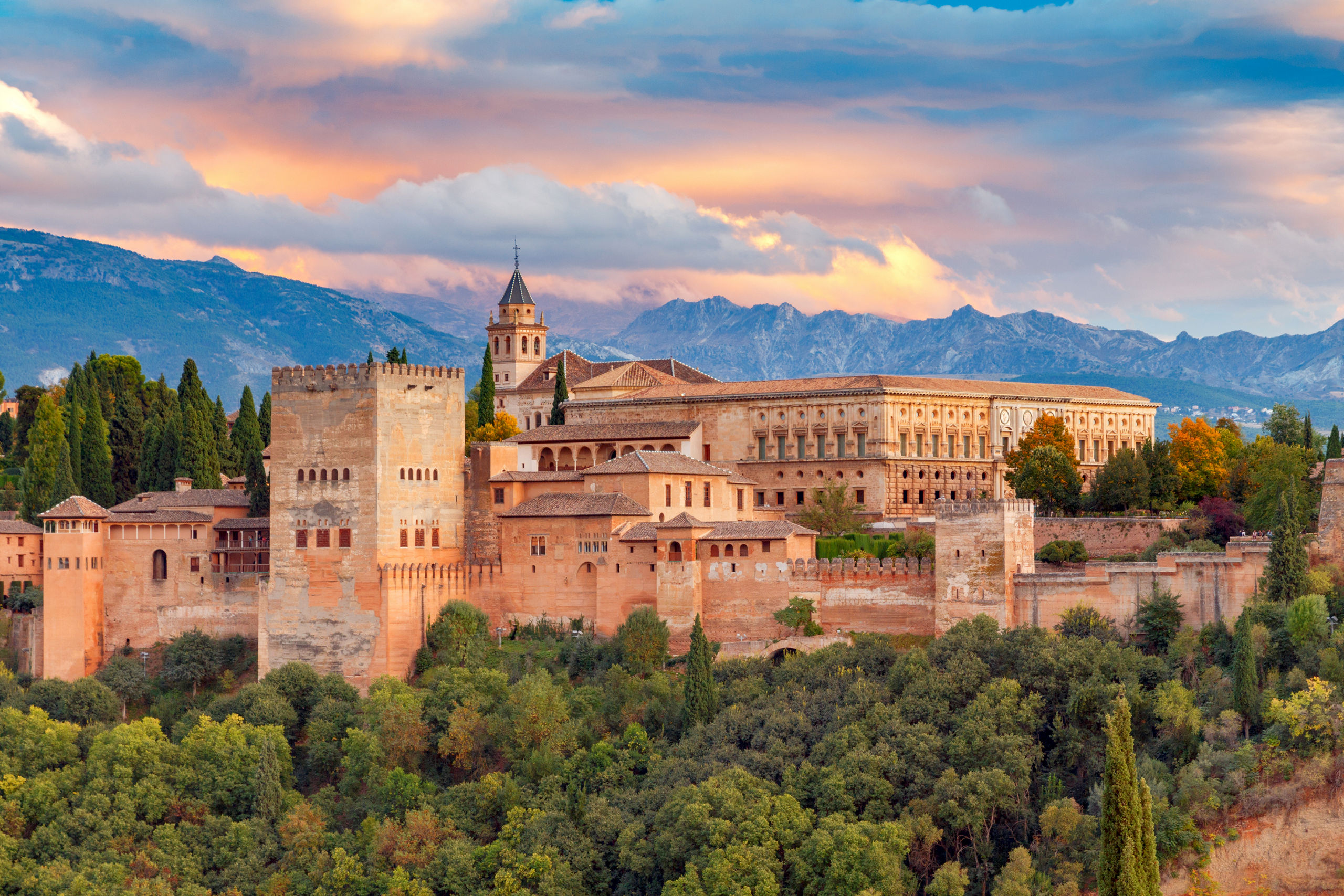 Sunset Fortress Palace Complex Granada