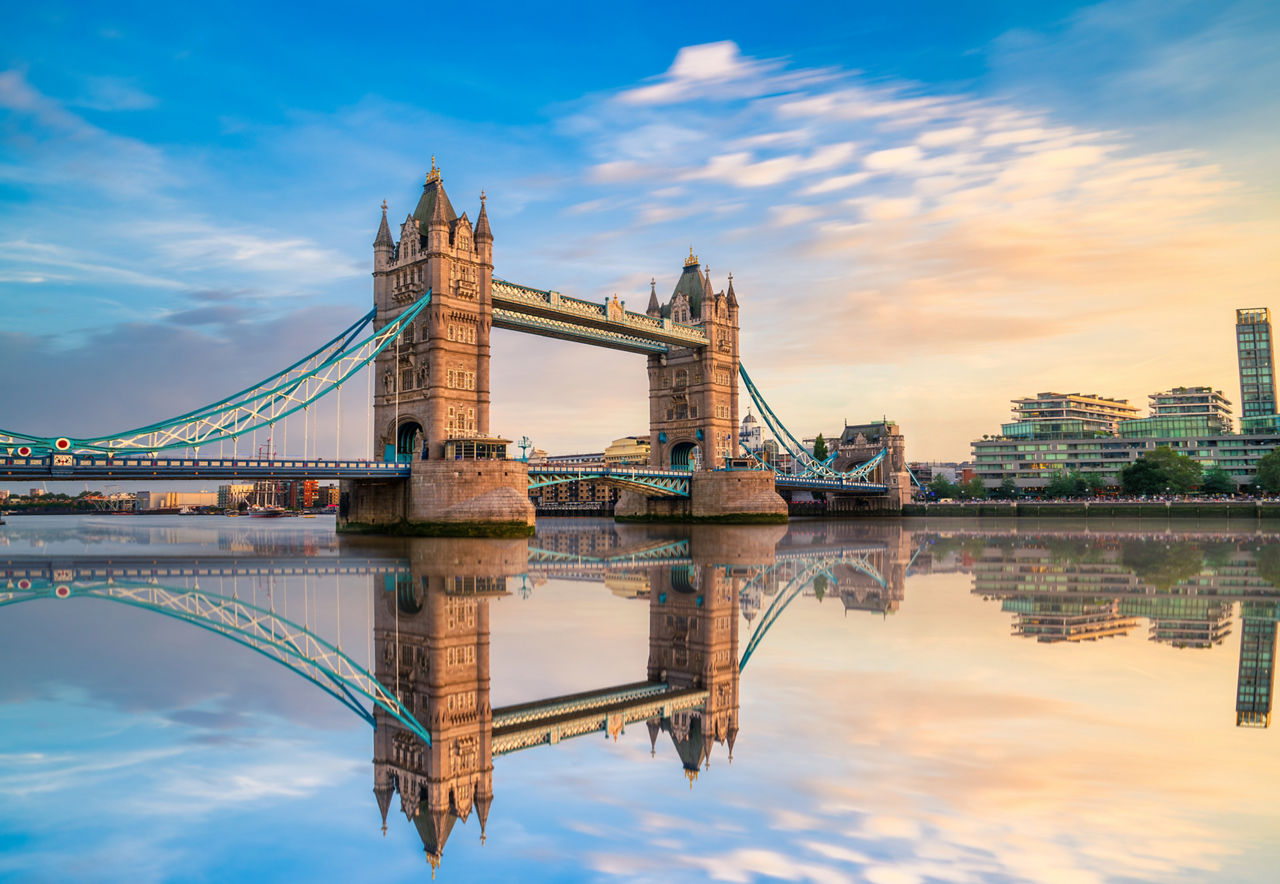 Sunset Tower Bridge Thames London