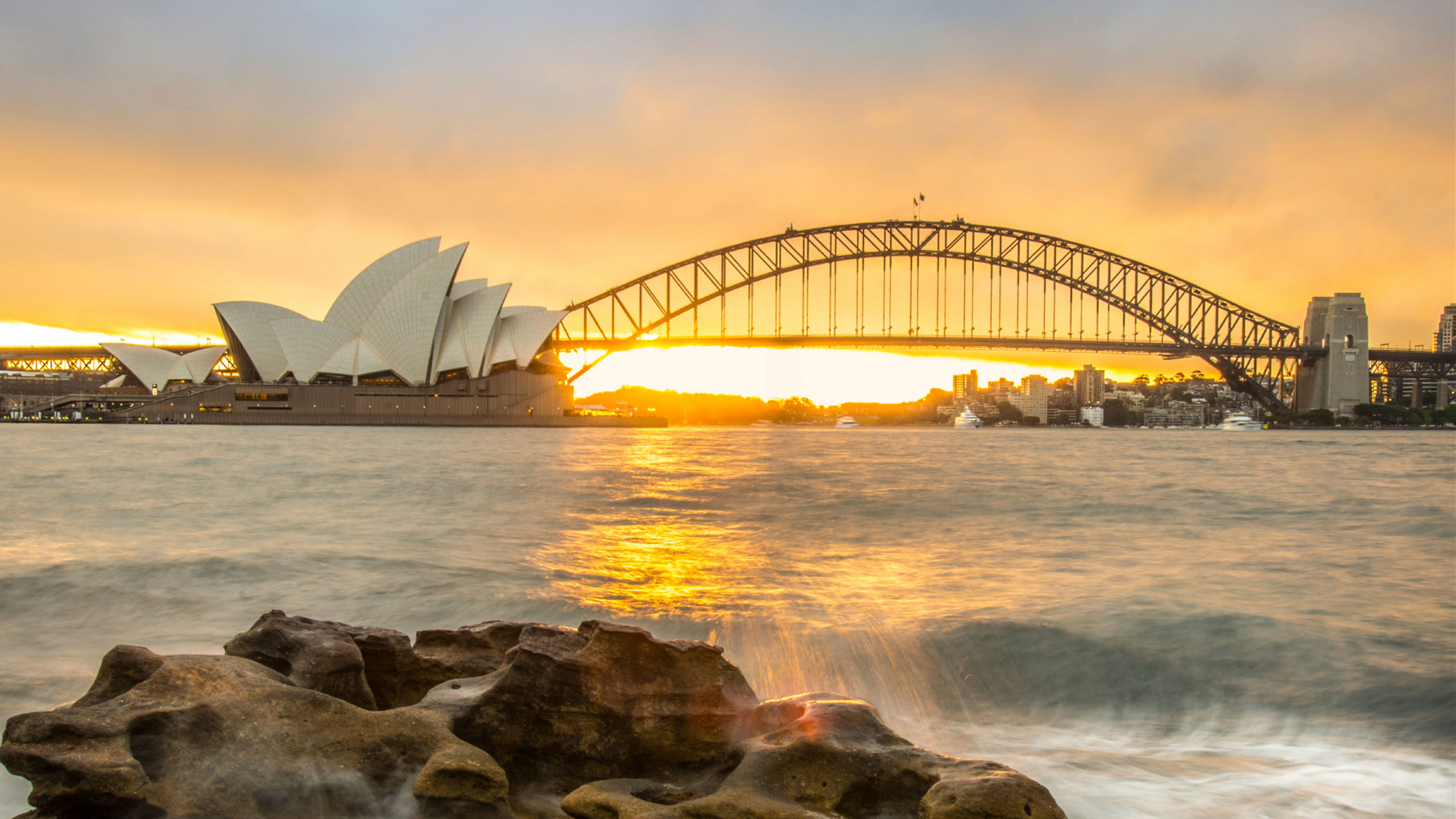 Sydney Opera House Bridge Sunset