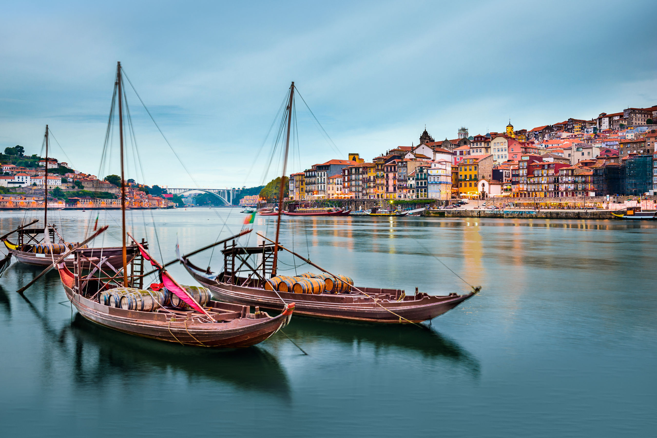 Traditional Boats Douro River Porto