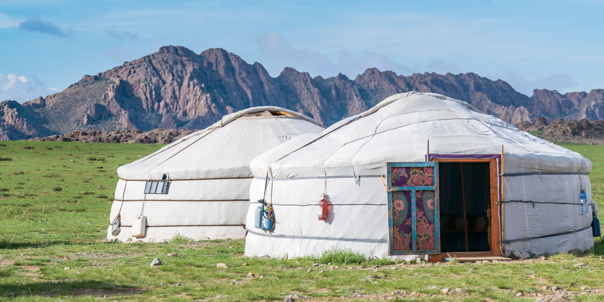Yurts Landscape Gobi Mongolia