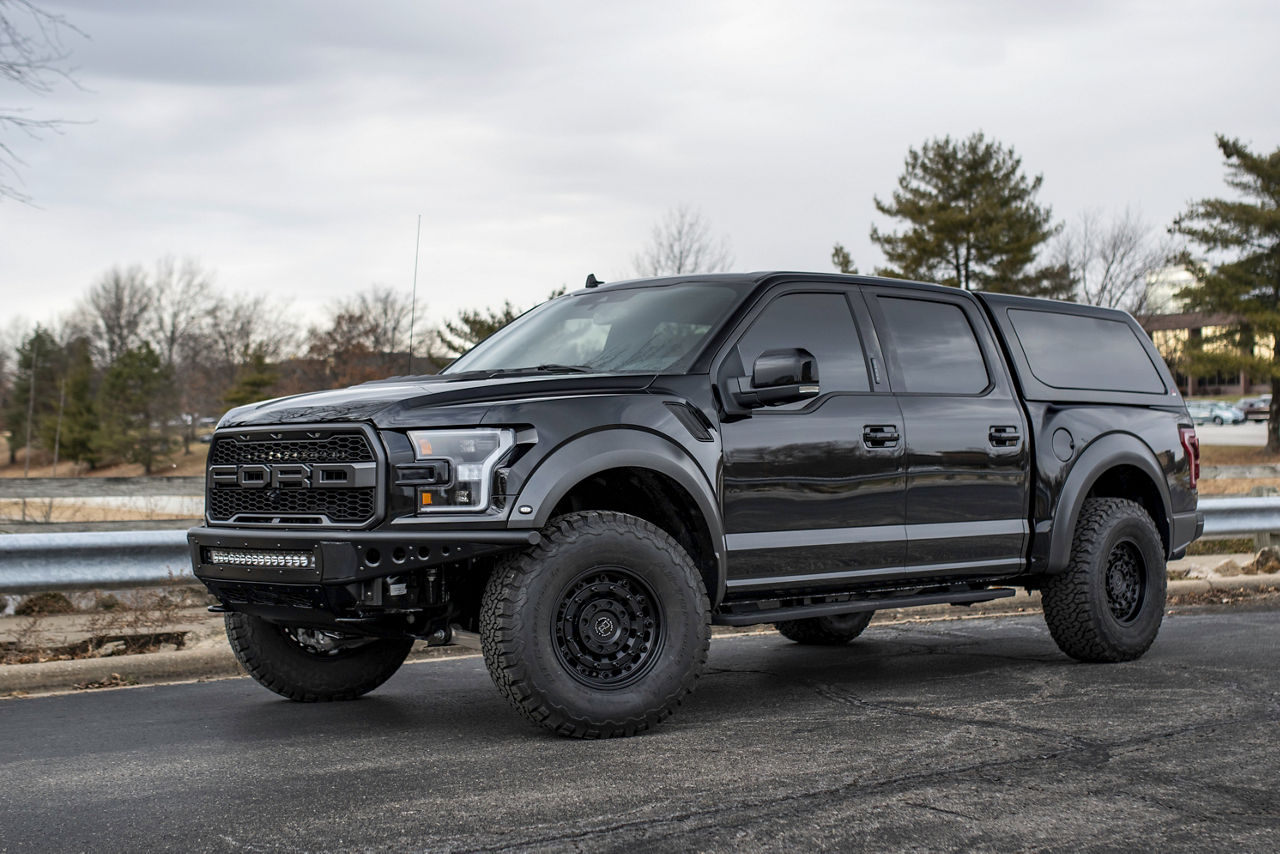 blacked out ford raptor