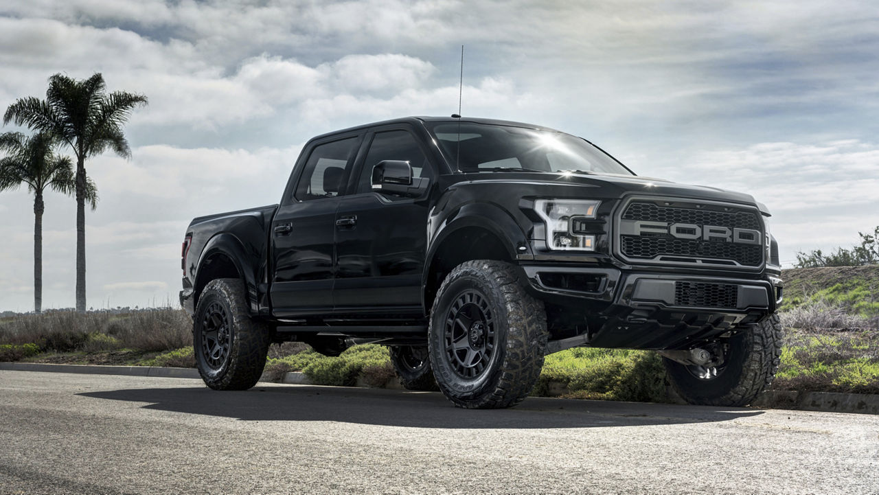 blacked out ford raptor