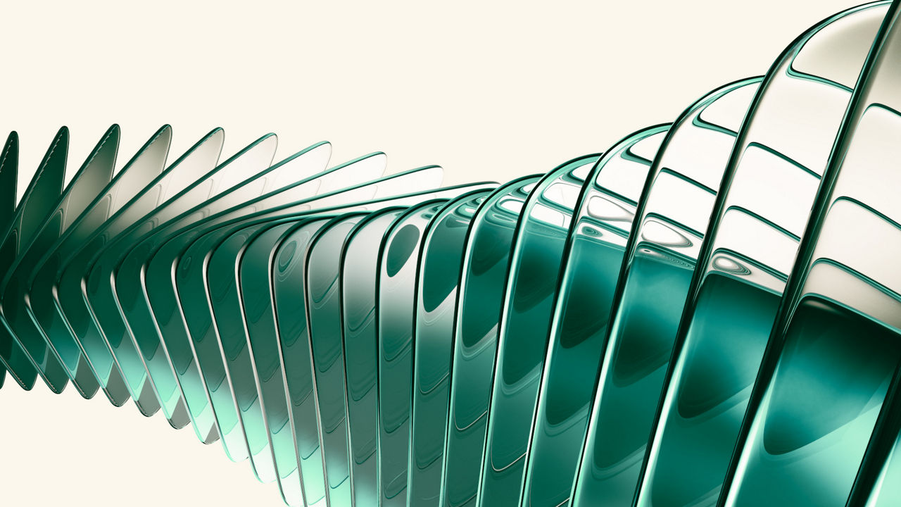 Abstract black 3d background with glass transparent square plates row