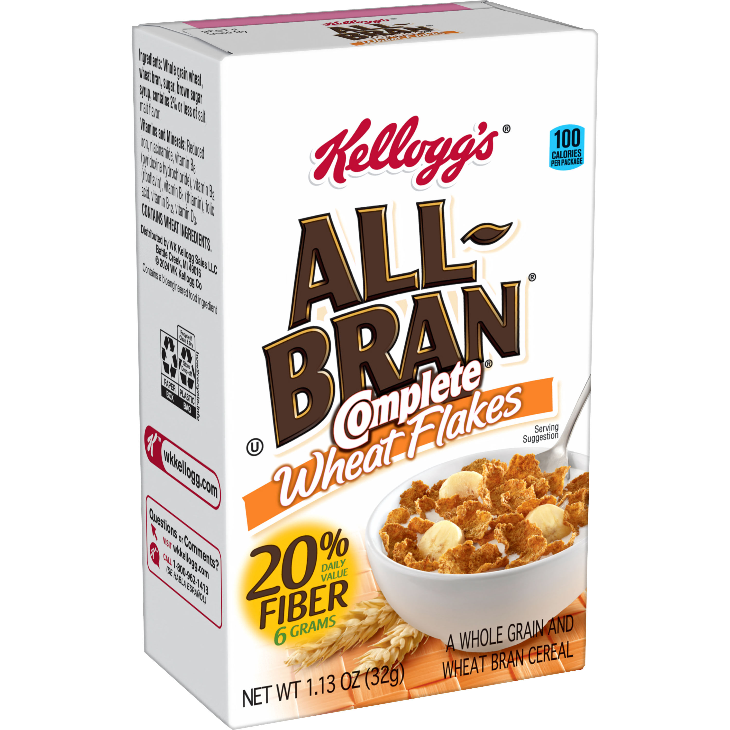 Kellogg's® All-Bran® Complete® Wheat Flakes Cereal