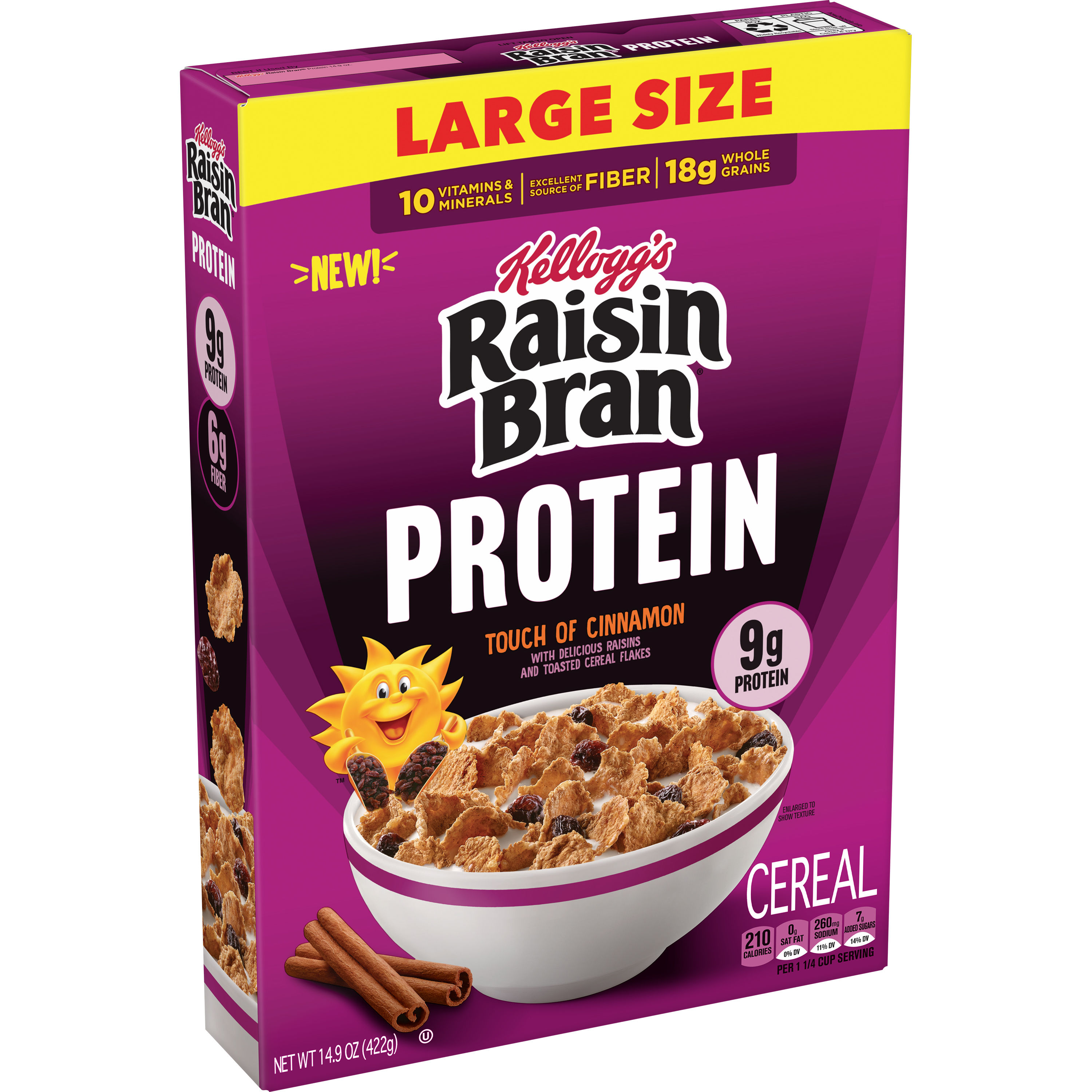 Kellogg's Raisin Bran® Protein Touch of Cinnamon Cereal