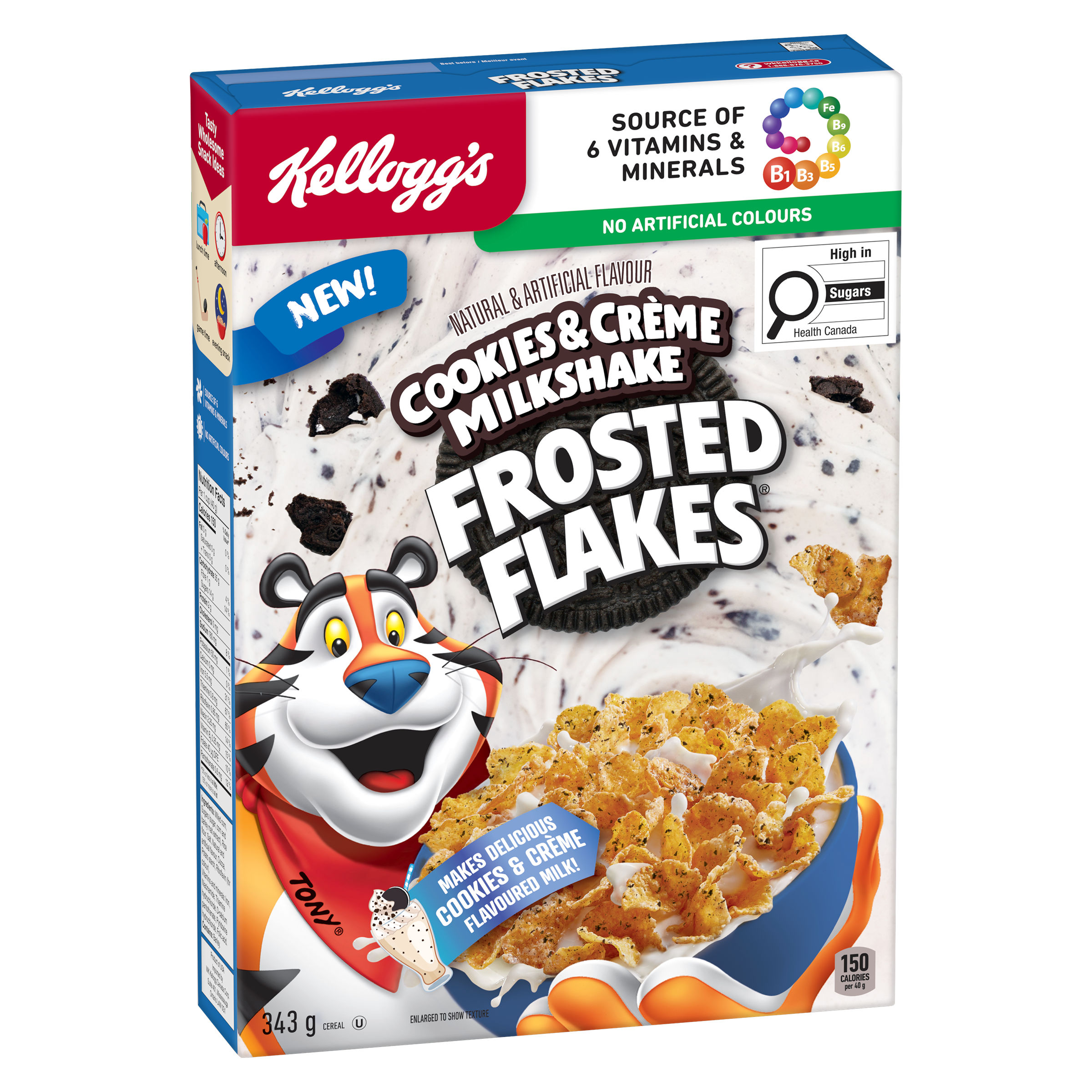 Kellogg's Frosted Flakes® Cookies & Crème Milkshake Flavour Cereal