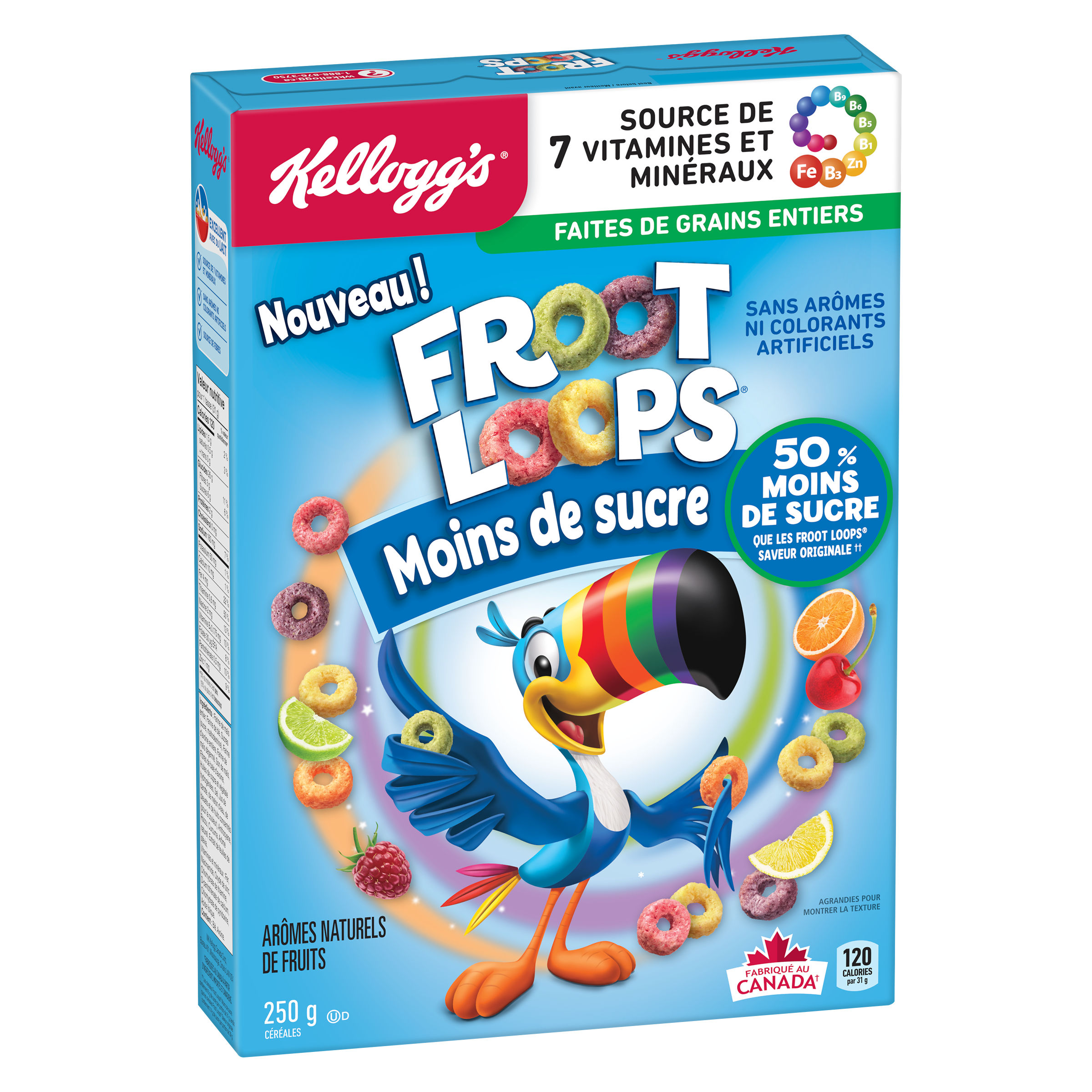 Céréales Kellogg's Froot Loops® Moins de sucre