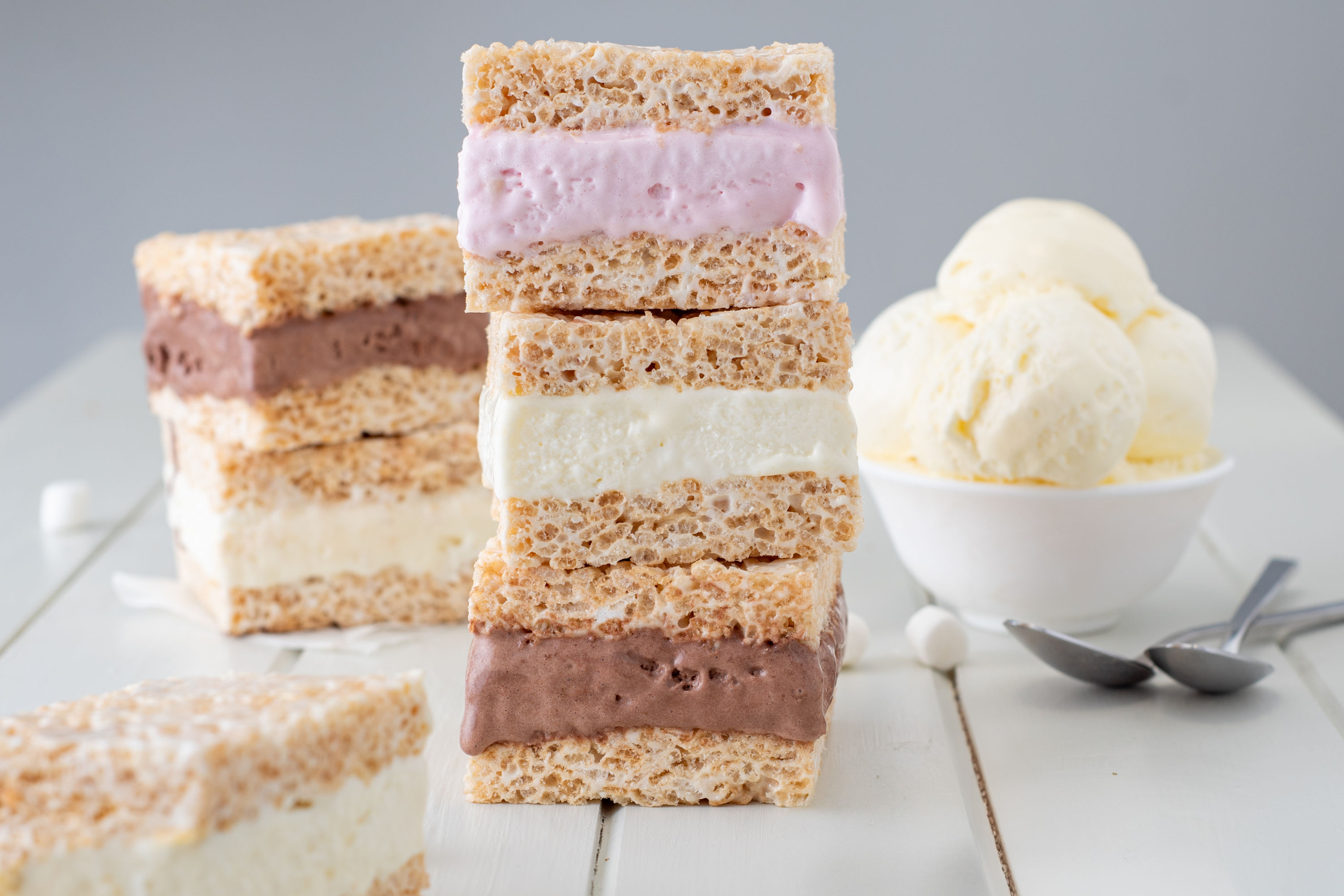 Sandwichs à la crème glacée à base de céréales  Rice Krispies®