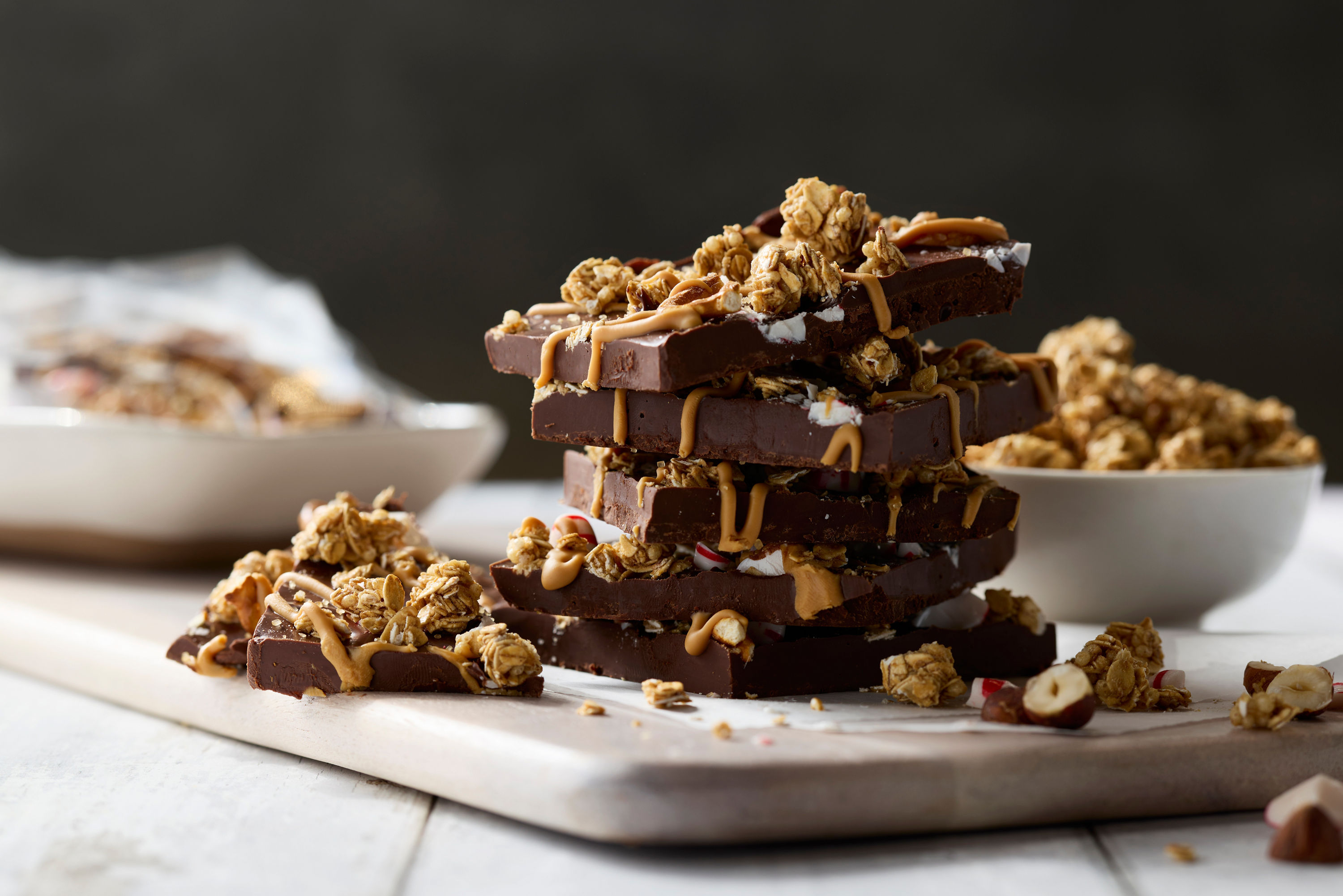 Hazelnut Peppermint Bark