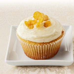 Sweet Cornbread Cupcakes with Honey Buttercream
