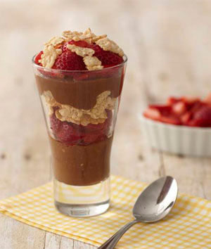 Strawberry Dark Chocolate Pudding Parfaits