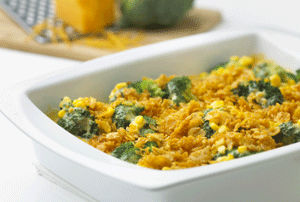 Cheddar Broccoli Corn Bake with Kellogg's Corn Flakes®