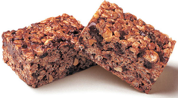 Carrés explosion de raisins secs et de chocolat
