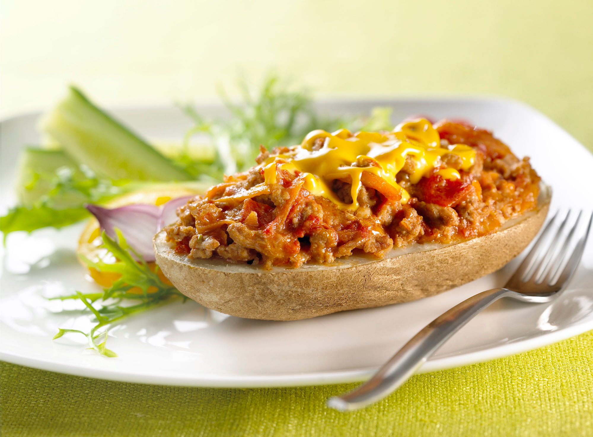 Spicy Turkey Potato Boats