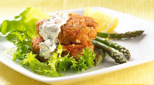 Galettes de saumon sauce moutarde