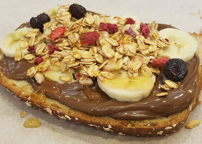 Nutella®, Banana, Triple Berry Granola & Honey Toast