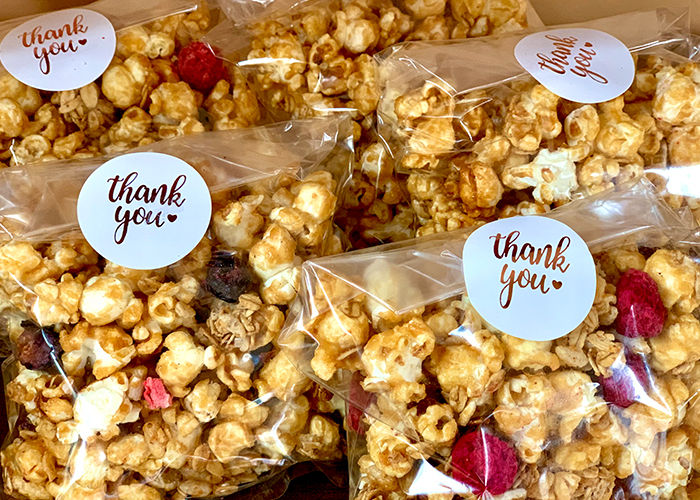 Caramel Popcorn with Bear Naked® Triple Berry Fit Granola