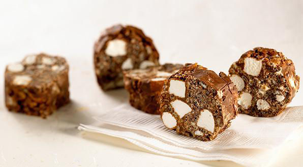 Chunky Chocolate Rolls (Inspired by Barfi)