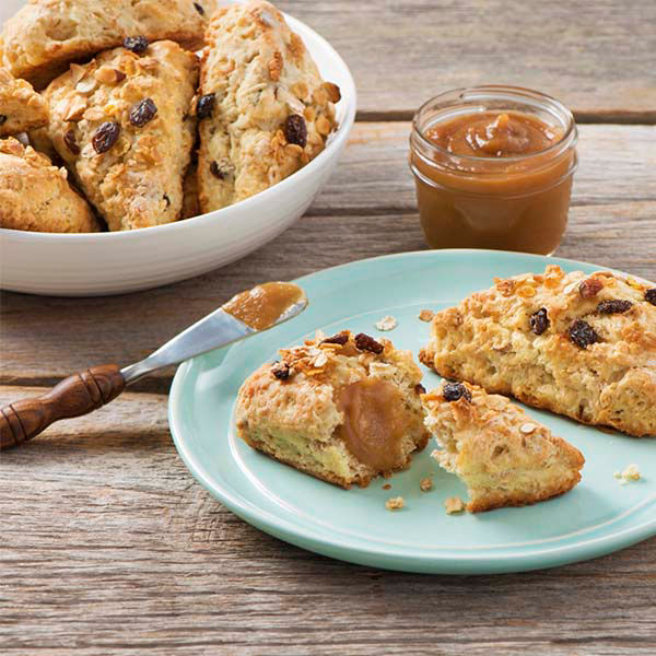 Müslix* Almond Raisin Scones with Honey Pear Butter