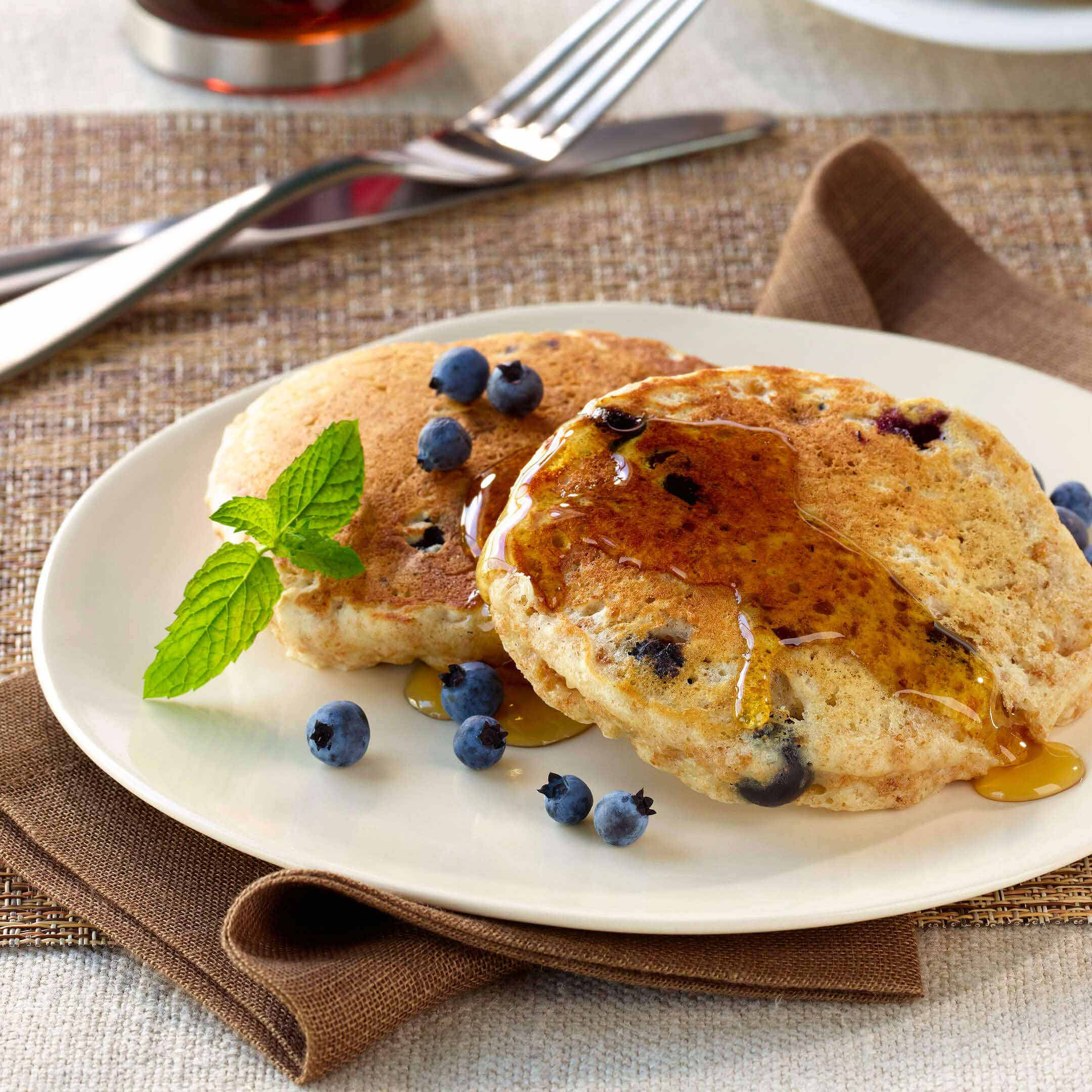 Blueberry Bran Pancakes