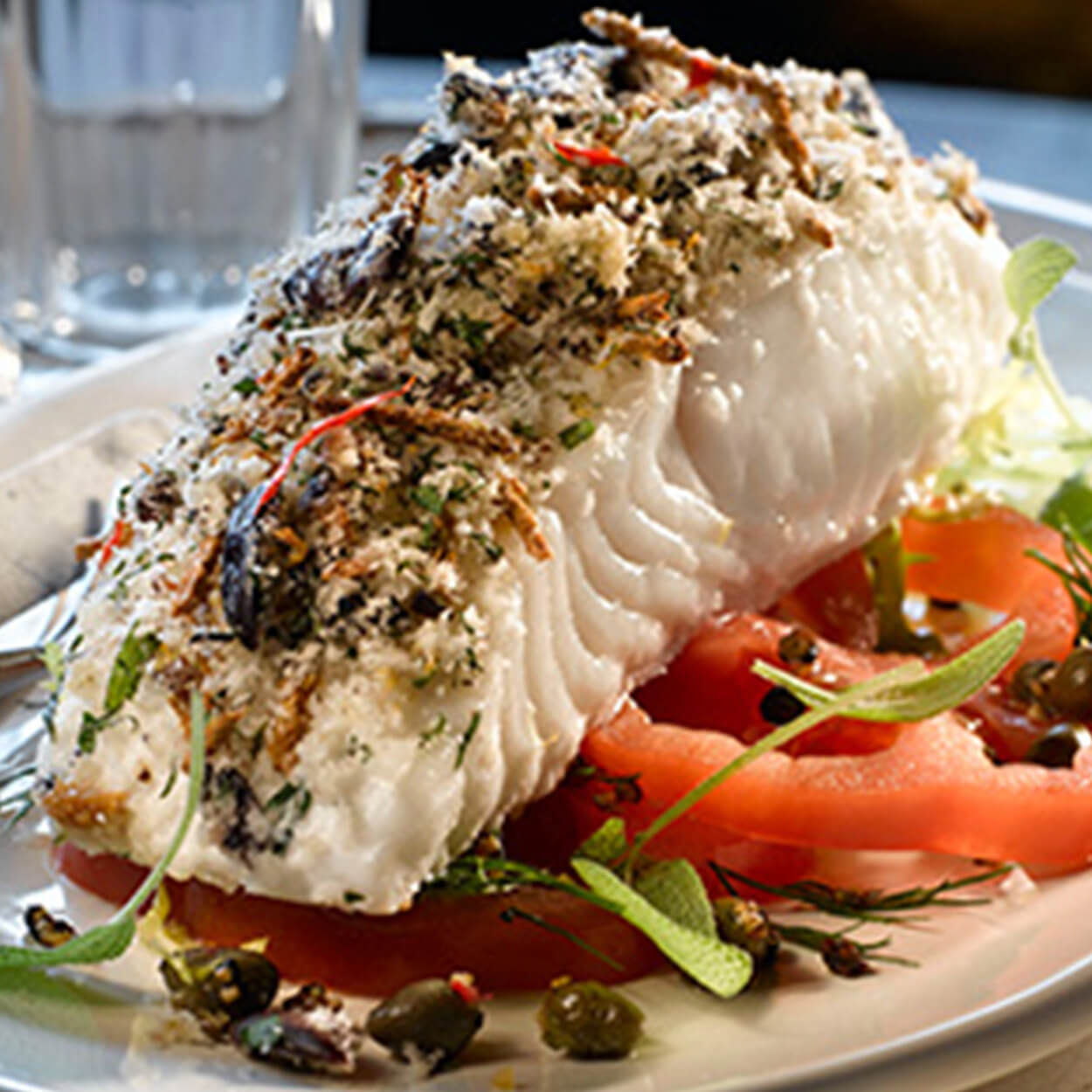 Spicy Herb Crusted Baked Fish