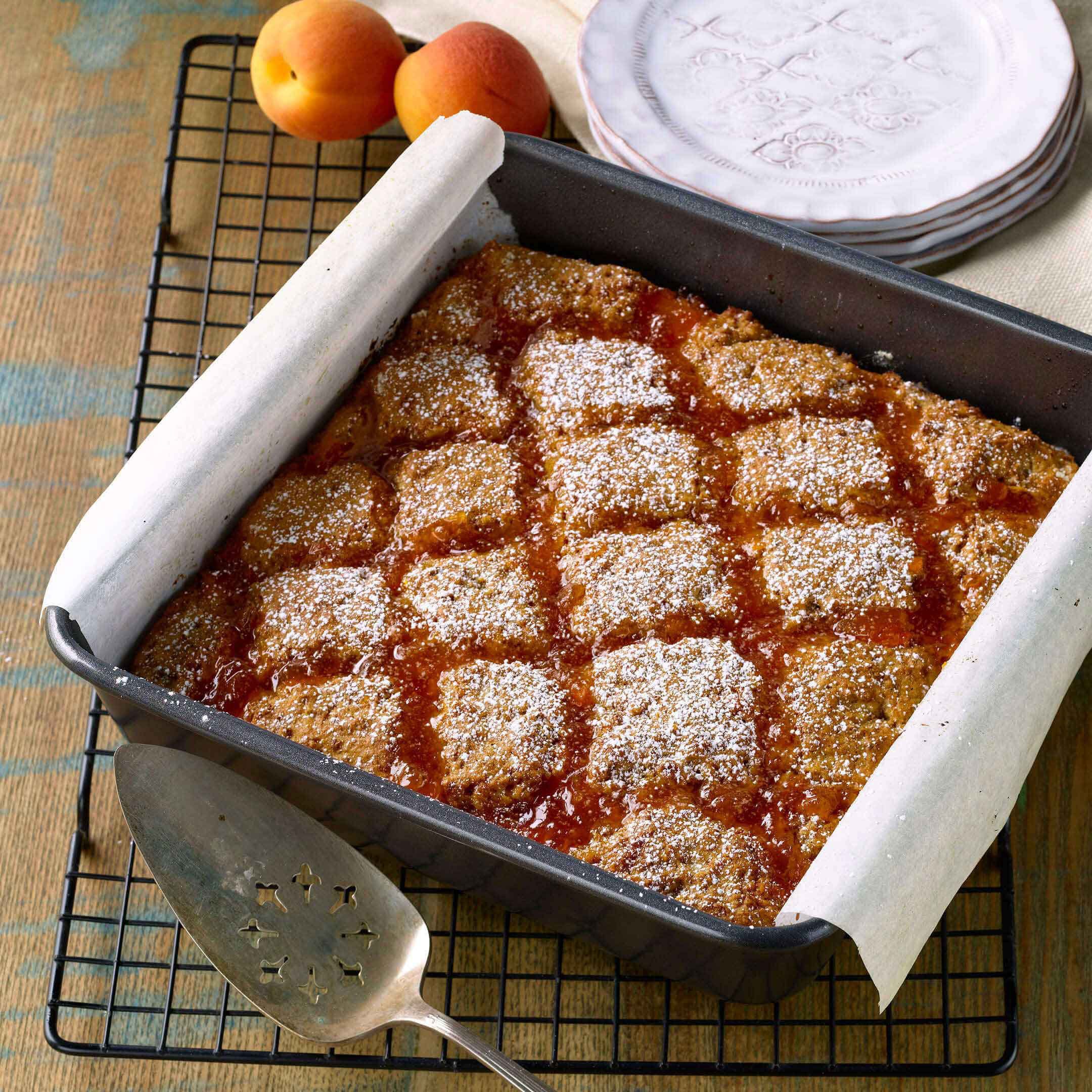Gâteau losanges danois aux abricots
