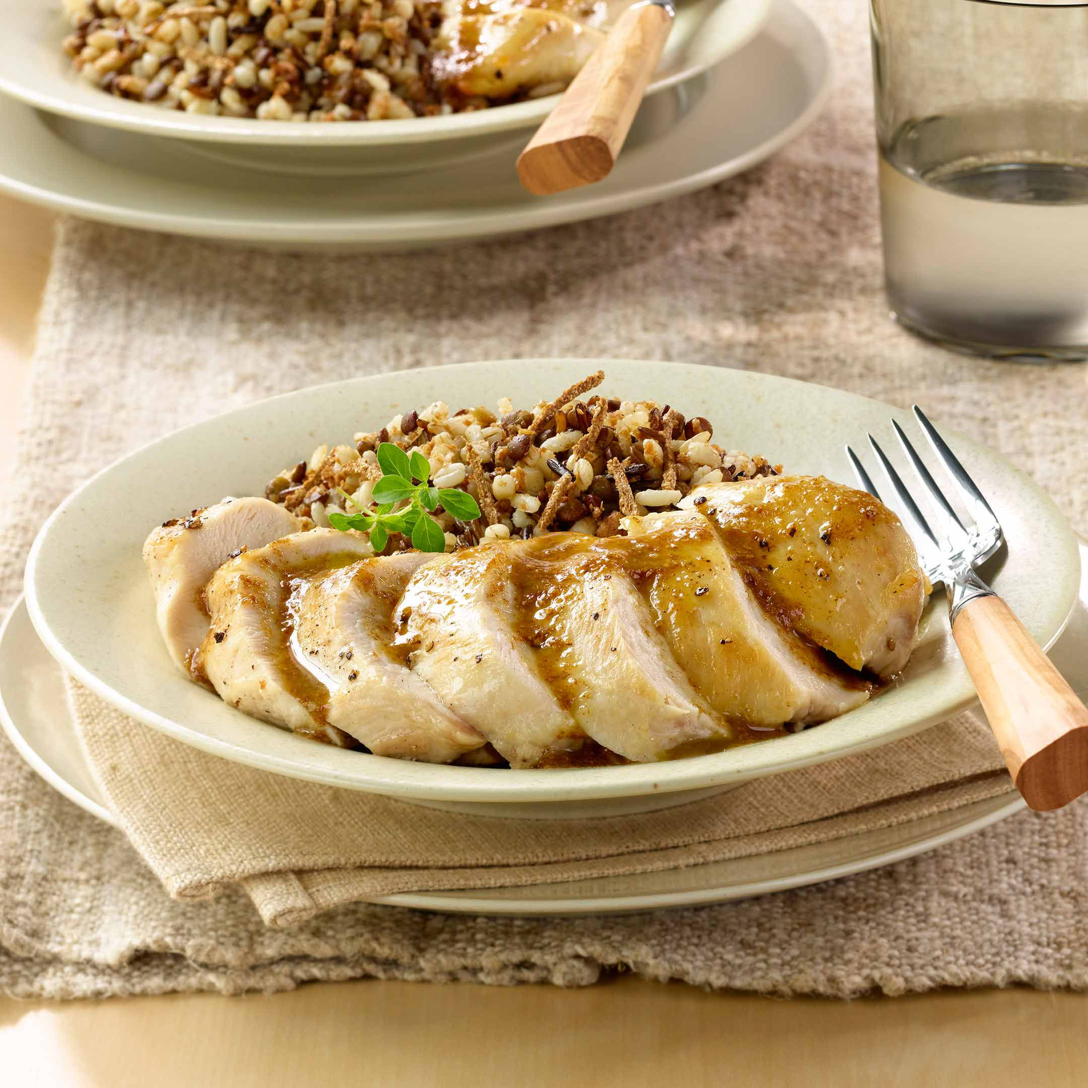 Poulet pesto All-Bran* avec mélange de céréales et de lentilles