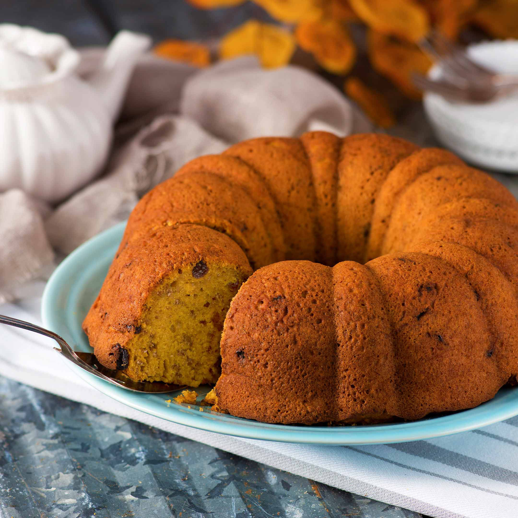 Gâteau citrouille et raisins secs